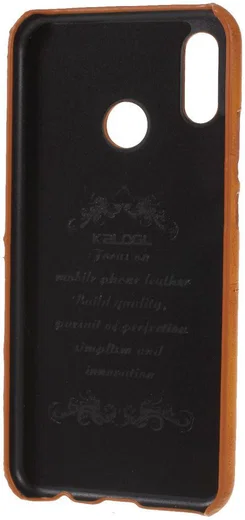 Huawei P20 Lite Back Cover met Lederen Coating Bruin afbeelding 4