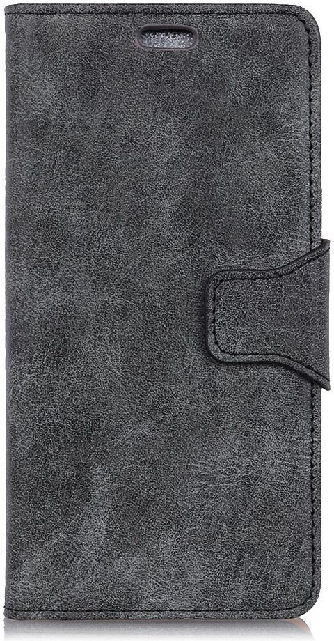 Samsung Galaxy A6 Plus Vintage Portemonnee Hoesje Zwart afbeelding 1