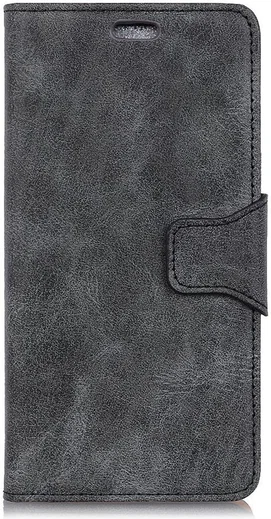 Samsung Galaxy A6 Plus Vintage Portemonnee Hoesje Zwart afbeelding 1