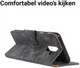 Samsung Galaxy A6 Plus Vintage Portemonnee Hoesje Zwart afbeelding 5