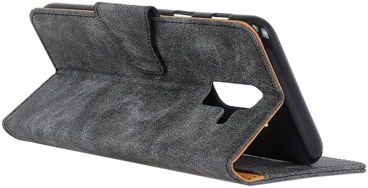 Samsung Galaxy A6 Plus Vintage Portemonnee Hoesje Zwart afbeelding 12