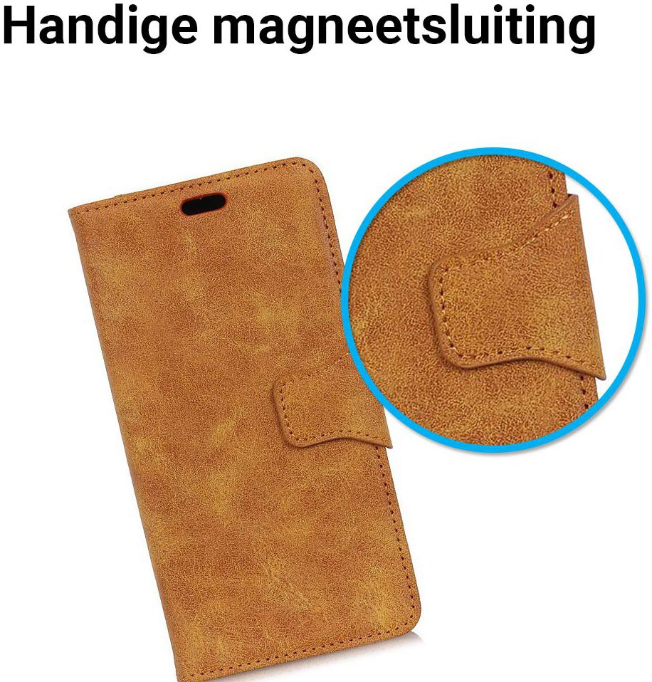 Samsung Galaxy A6 Plus Vintage Portemonnee Hoesje Bruin afbeelding 5