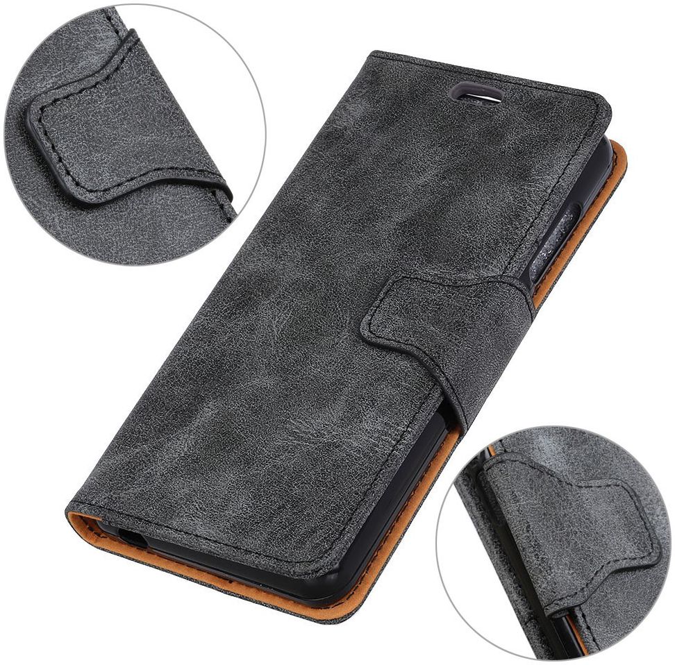 Samsung Galaxy A6 Vintage Portemonnee Hoesje Zwart afbeelding 9