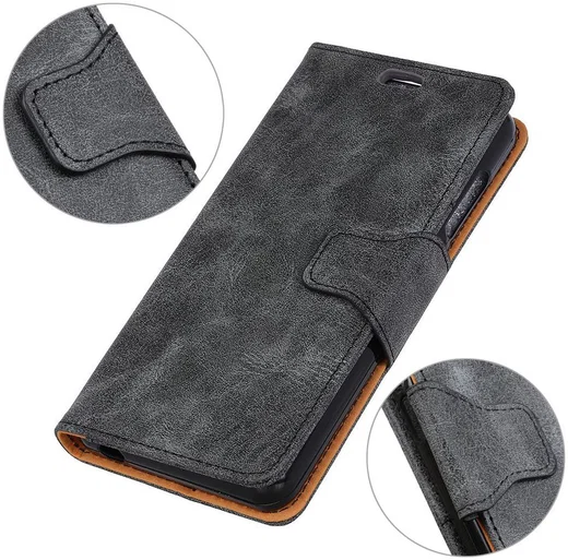 Samsung Galaxy A6 Vintage Portemonnee Hoesje Zwart afbeelding 9