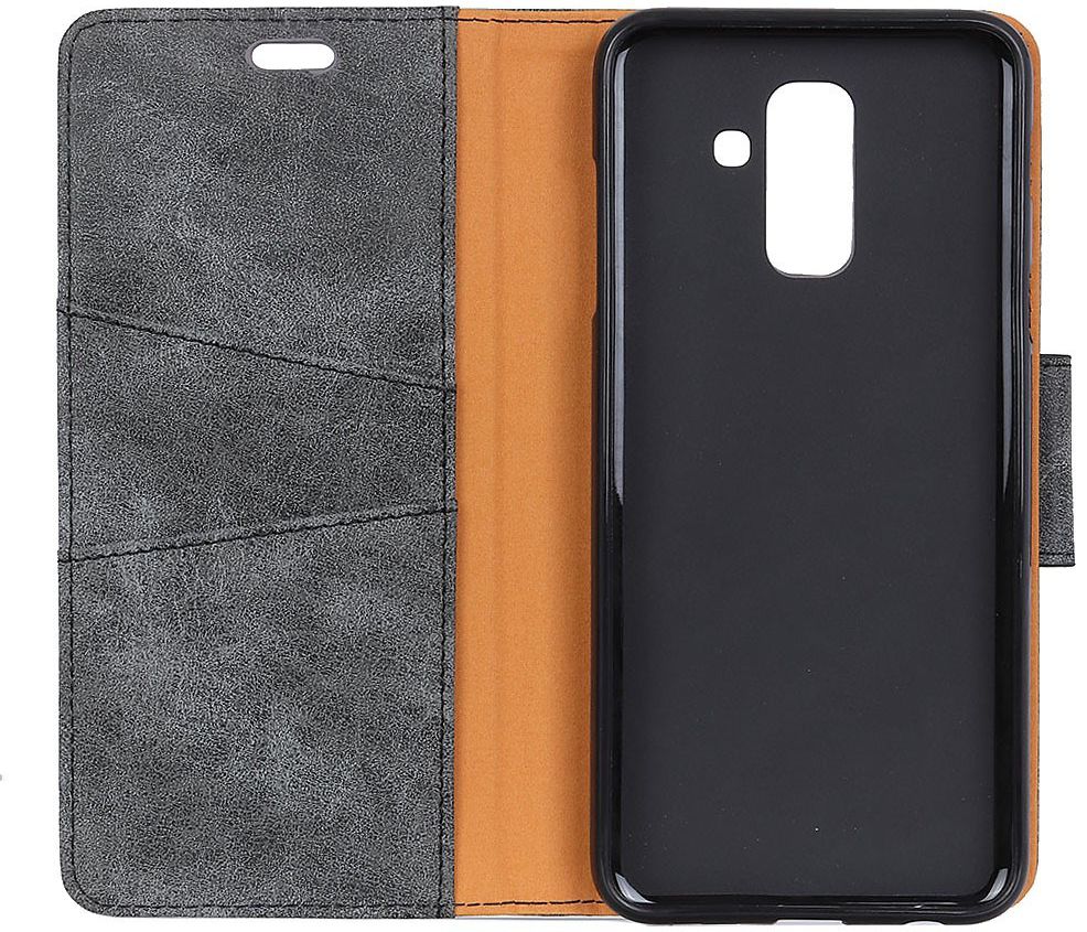 Samsung Galaxy A6 Vintage Portemonnee Hoesje Zwart afbeelding 12
