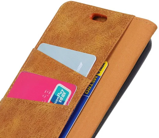 Samsung Galaxy A6 Vintage Portemonnee Hoesje Bruin afbeelding 11