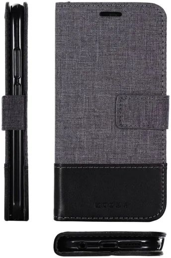 Huawei P20 Lite Linnen Portemonnee Hoesje Zwart afbeelding 11