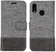 Huawei P20 Lite Linnen Portemonnee Hoesje Grijs afbeelding 10