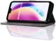 Huawei P20 Lite Linnen Portemonnee Hoesje Grijs afbeelding 2