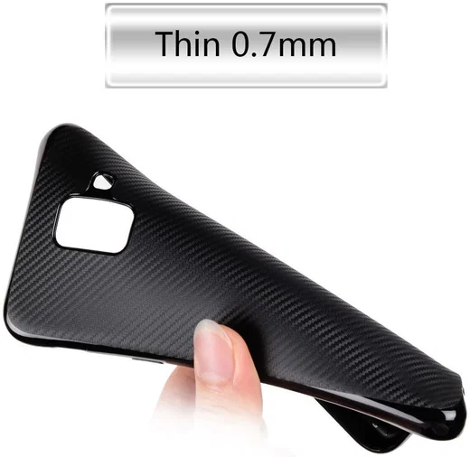 Samsung Galaxy A6 Carbon TPU Hoesje Goud afbeelding 7
