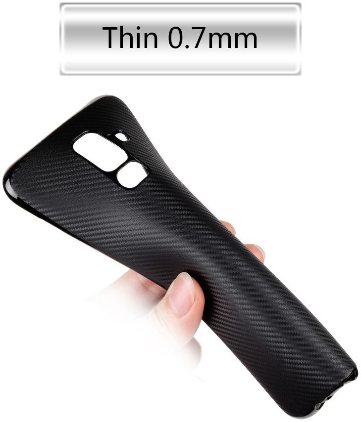 Samsung Galaxy A6 Plus Carbon TPU Hoesje Goud afbeelding 4