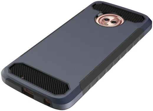 Motorola Moto G6 Stijlvol Hybride Hoesje Blauw afbeelding 4