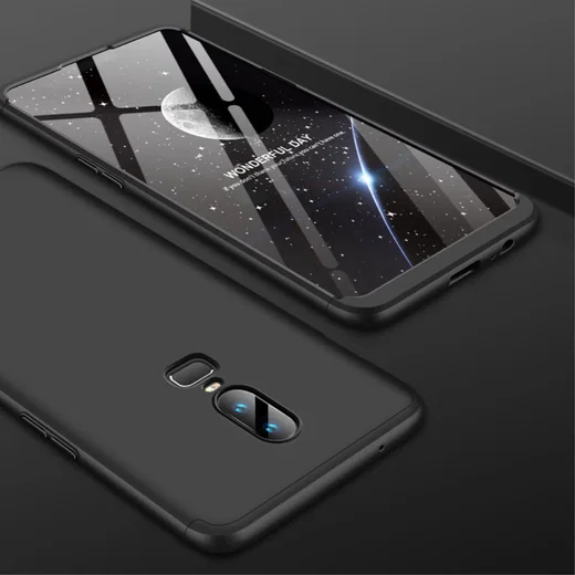 OnePlus 6 Matte Back Cover Zwart afbeelding 3