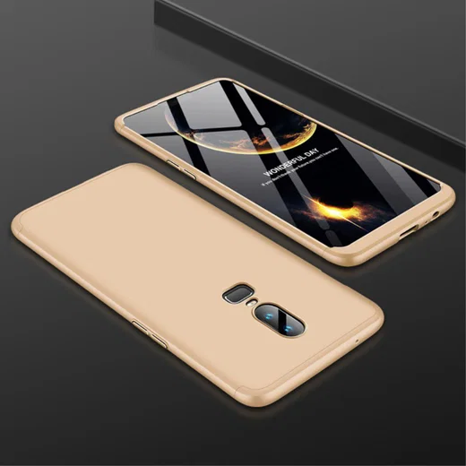 OnePlus 6 Matte Back Cover Goud afbeelding 3