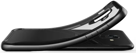 Samsung Galaxy A6 Hybride Transparant Hoesje Zwart afbeelding 9