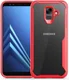 Samsung Galaxy A6 Hybride Transparant Hoesje Rood afbeelding 1