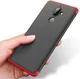 Nokia 7 Plus Matte Back Cover Zwart Rood afbeelding 4