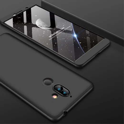 Nokia 7 Plus Matte Back Cover Zwart afbeelding 2