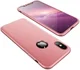 Apple iPhone X / XS Dunne Back Cover met Tempered Glass Roze Goud afbeelding 1