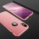 Apple iPhone X / XS Dunne Back Cover met Tempered Glass Roze Goud afbeelding 2