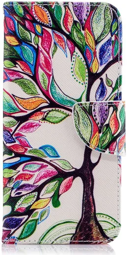Samsung Galaxy A6 Portemonnee Hoesje met Boom Print afbeelding 1