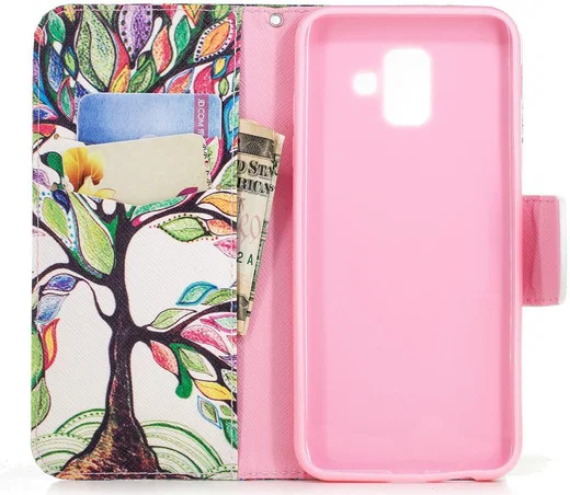 Samsung Galaxy A6 Portemonnee Hoesje met Boom Print afbeelding 6