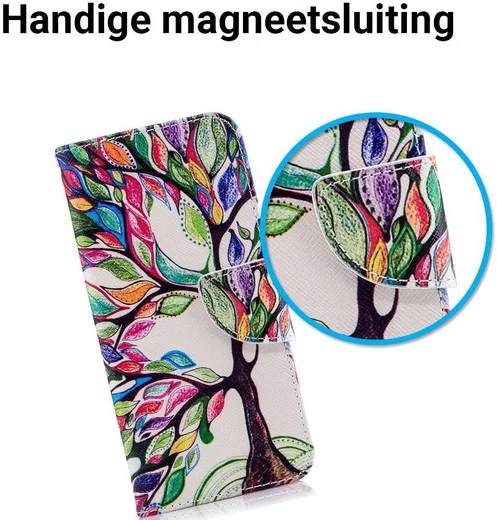 Samsung Galaxy A6 Portemonnee Hoesje met Boom Print afbeelding 2