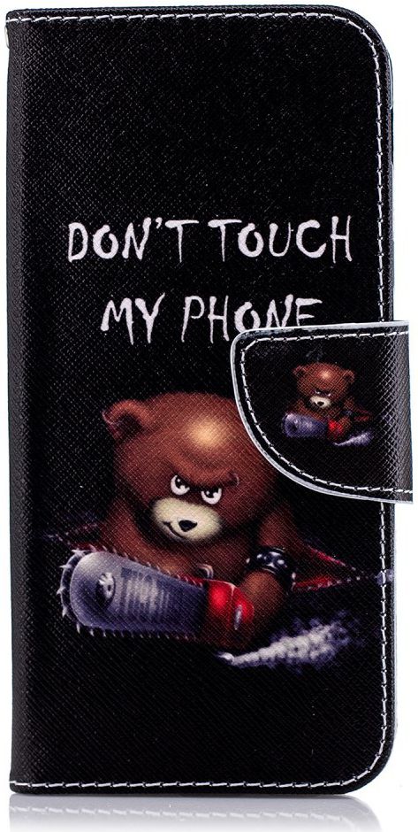 Samsung Galaxy A6 Portemonnee Hoesje met Teddy Print afbeelding 1