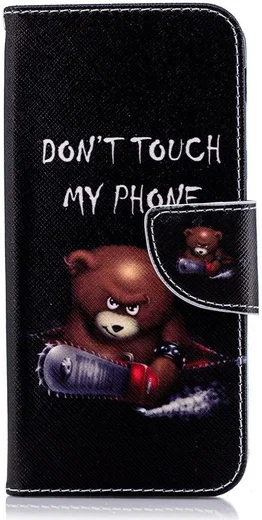 Samsung Galaxy A6 Portemonnee Hoesje met Teddy Print afbeelding 1