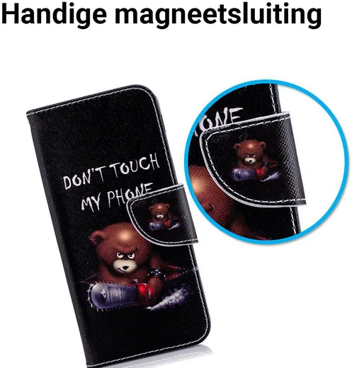 Samsung Galaxy A6 Portemonnee Hoesje met Teddy Print afbeelding 5