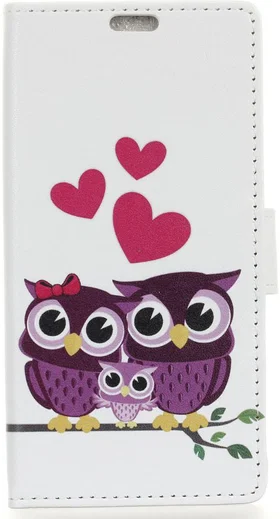 Samsung Galaxy A6 Portemonnee Hoesje met Uil Print afbeelding 1