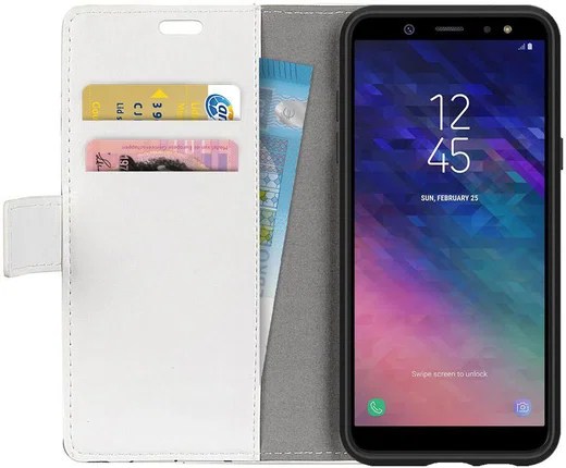 Samsung Galaxy A6 Portemonnee Hoesje met Uil Print afbeelding 2