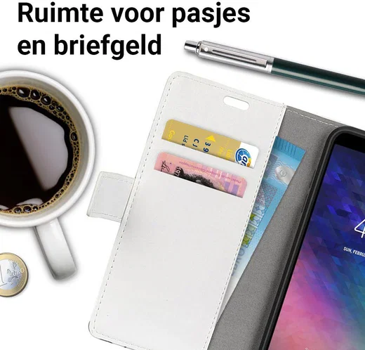 Samsung Galaxy A6 Portemonnee Hoesje met Uil Print afbeelding 3