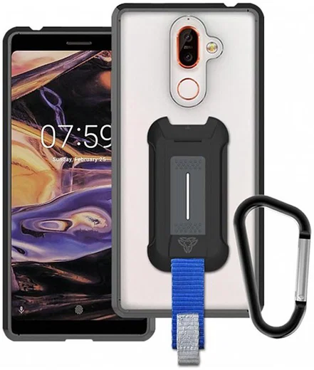Armor X BX-Series Nokia 7 Plus Robuust Hoesje Transparant Zwart afbeelding 1