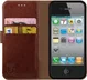 Rosso Element Apple iPhone 4 / 4S Hoesje Book Cover Bruin afbeelding 1