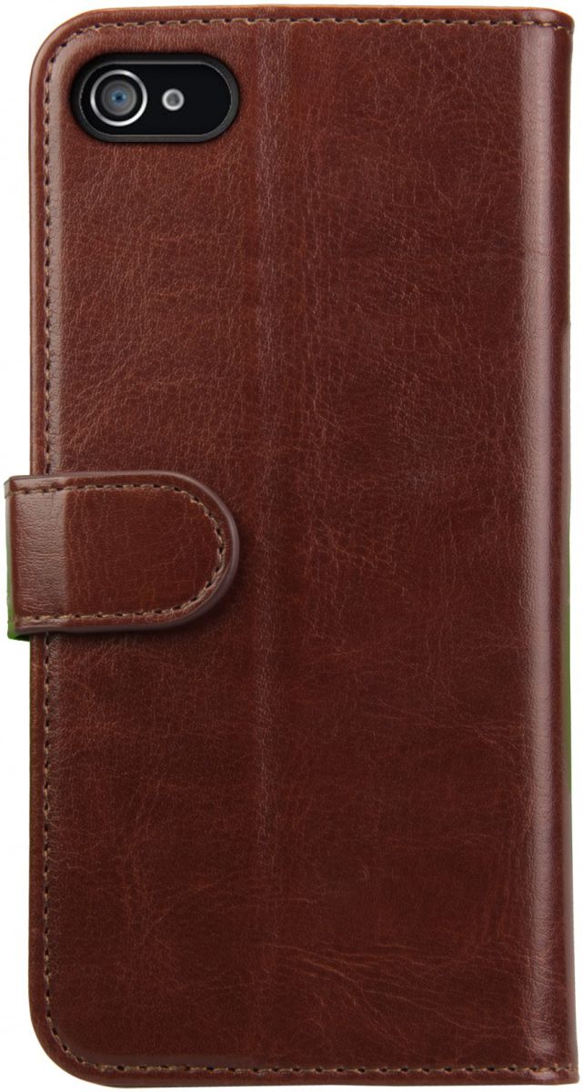 Rosso Element Apple iPhone 4 / 4S Hoesje Book Cover Bruin afbeelding 2