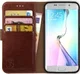 Rosso Element Samsung Galaxy S6 Edge Hoesje Book Cover Bruin afbeelding 1