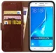 Rosso Element Samsung Galaxy J7 2016 Hoesje Book Cover Bruin afbeelding 1