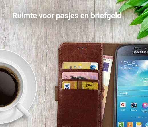 Rosso Element Samsung Galaxy S4 Mini Hoesje Book Cover Bruin afbeelding 8