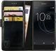 Rosso Element Sony Xperia XA1 Hoesje Book Cover Zwart afbeelding 1
