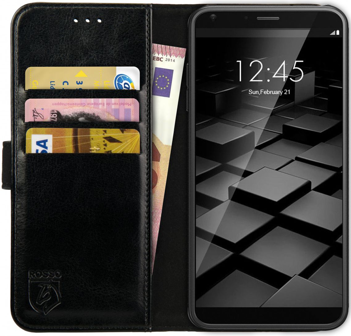 Rosso Element LG G6 Hoesje Book Cover Zwart afbeelding 1