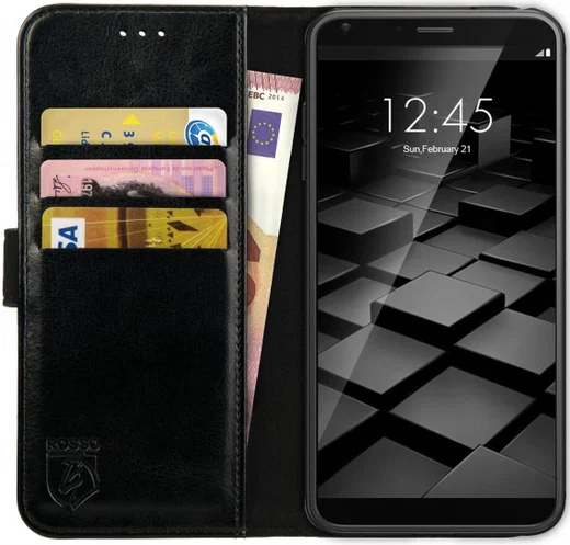 Rosso Element LG G6 Hoesje Book Cover Zwart afbeelding 1