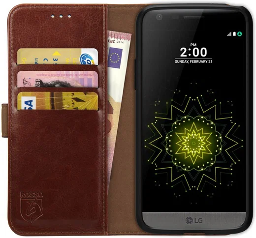 Rosso Element LG G5 Hoesje Book Cover Bruin afbeelding 1