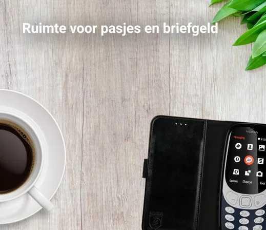 Rosso Element Nokia 3310 (2017) Hoesje Book Cover Zwart afbeelding 8