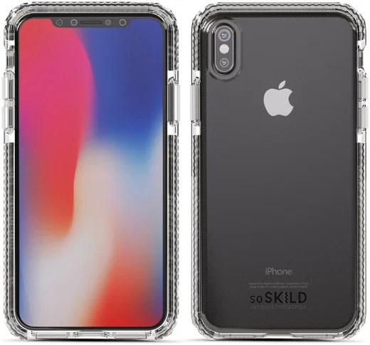SoSkild iPhone XS / X Transparant Hoesje Defend Heavy Impact Backcover afbeelding 4