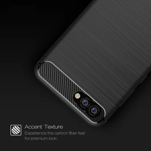 Honor 10 Geborsteld TPU Hoesje Zwart afbeelding 8