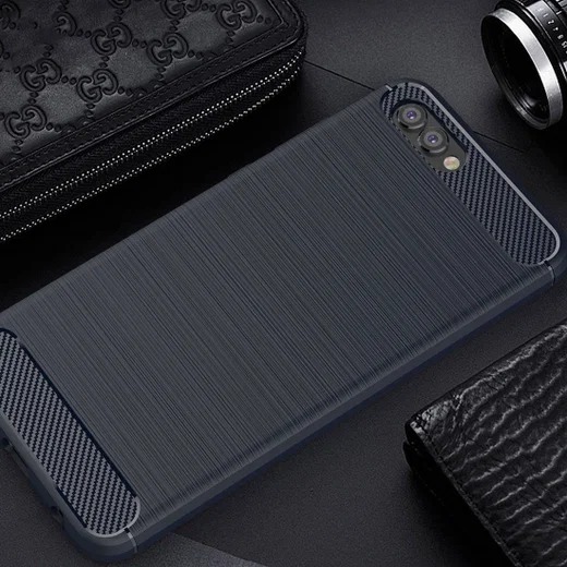 Honor 10 Geborsteld TPU Hoesje Zwart afbeelding 9
