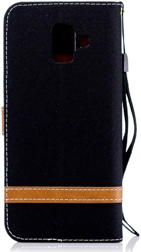 Samsung Galaxy A6 Portemonnee Hoesje Zwart afbeelding 9