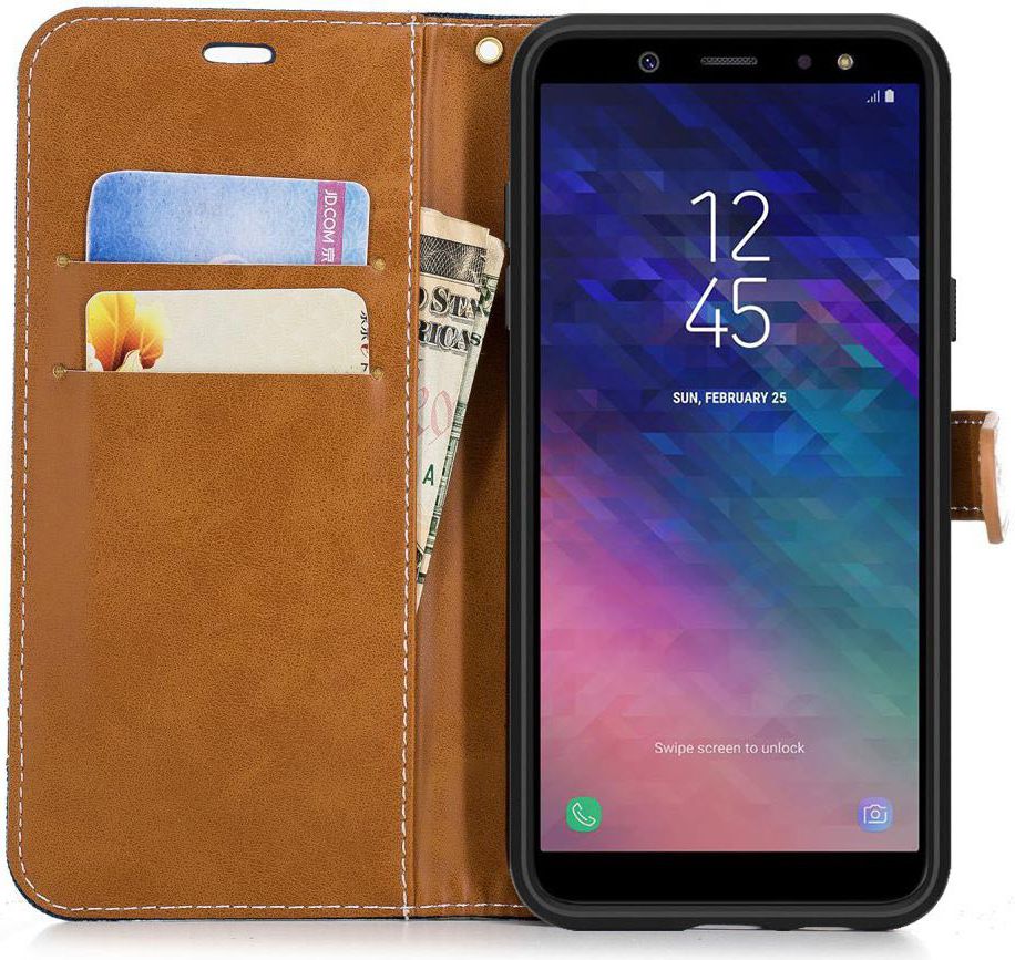 Samsung Galaxy A6 Portemonnee Hoesje Groen afbeelding 2
