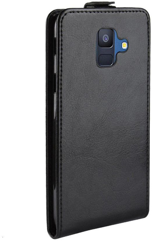 Samsung Galaxy A6 Verticaal Flip Hoesje Zwart afbeelding 7